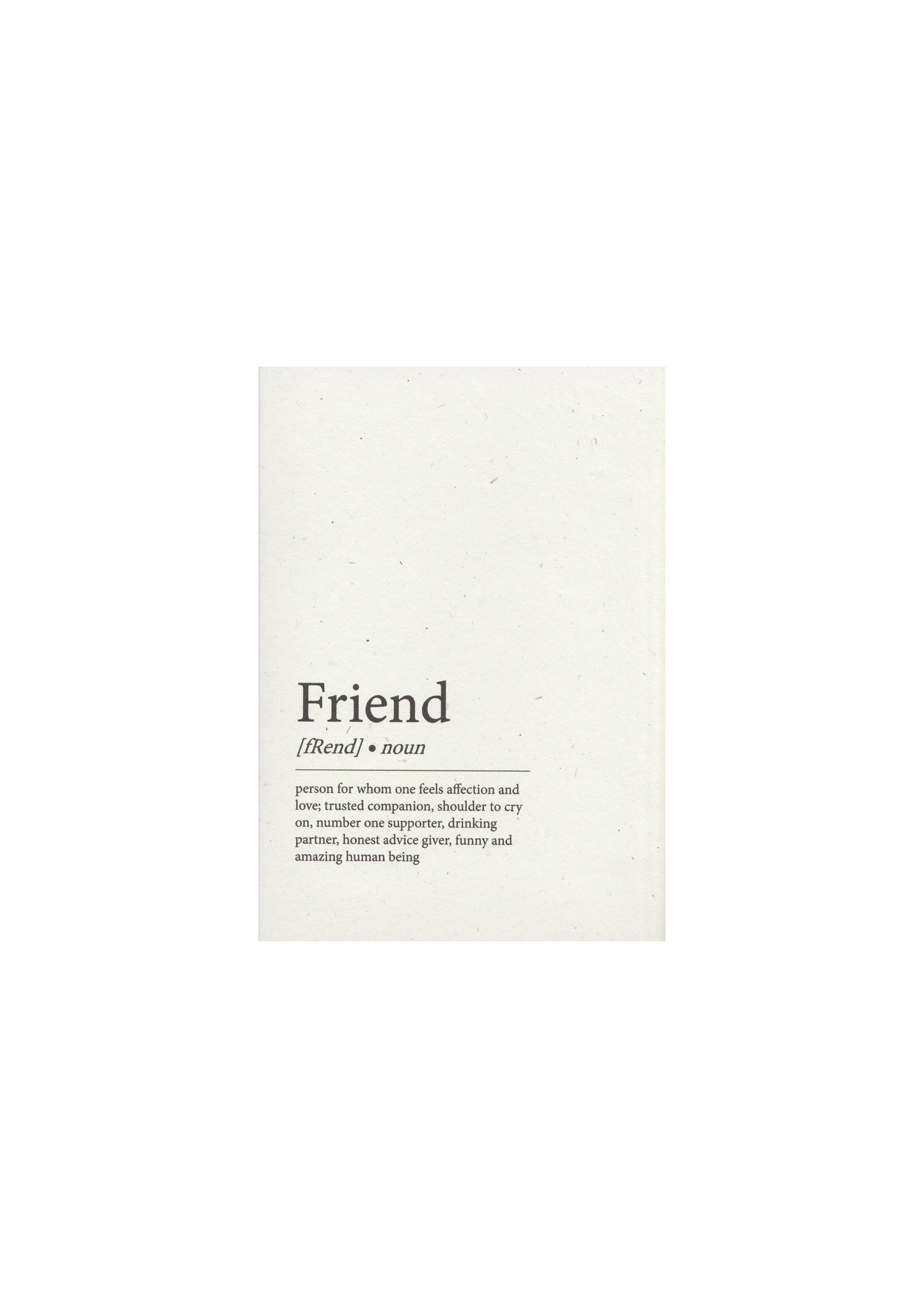 Friend definition card