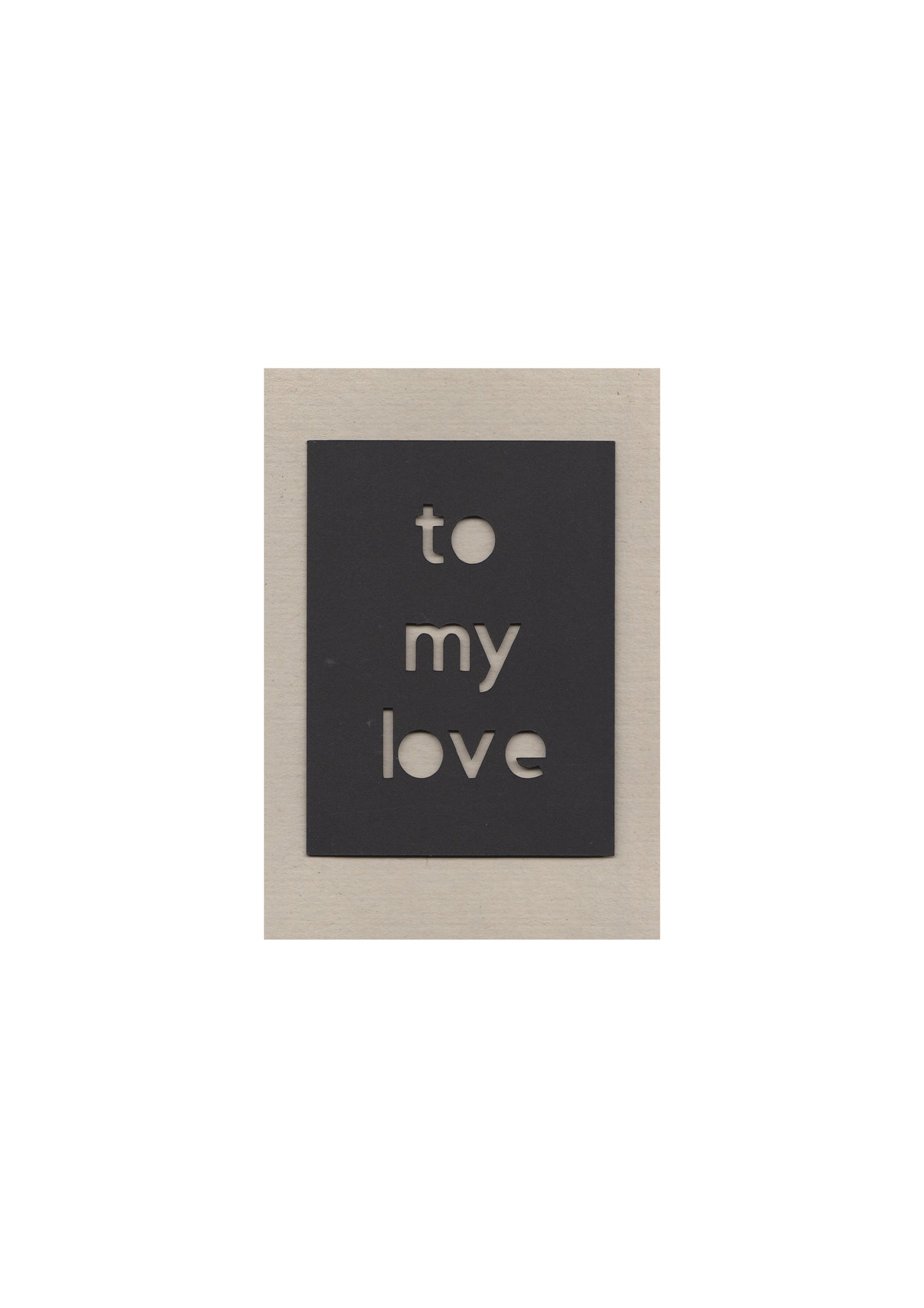 To my love card