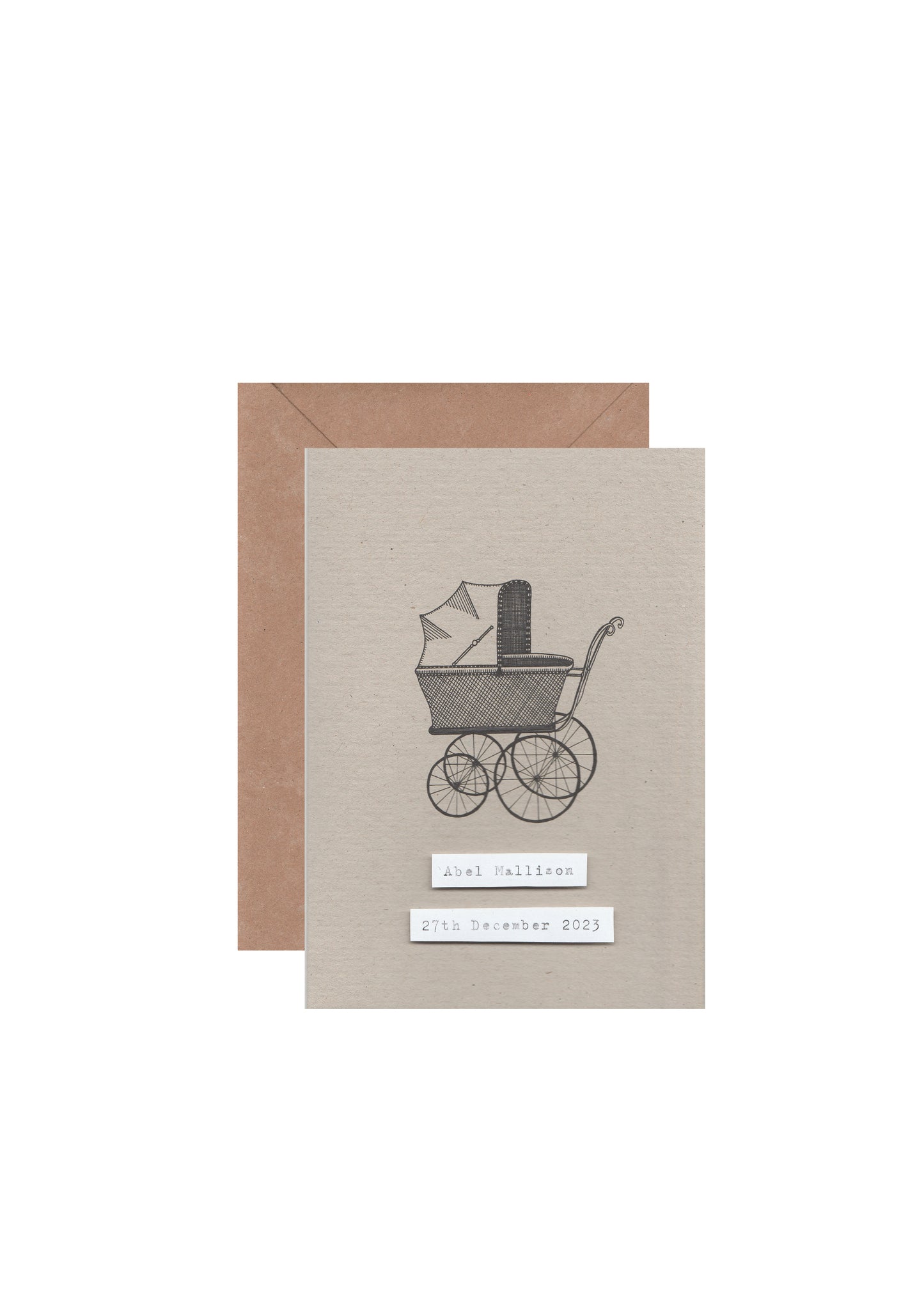 Personalised baby card