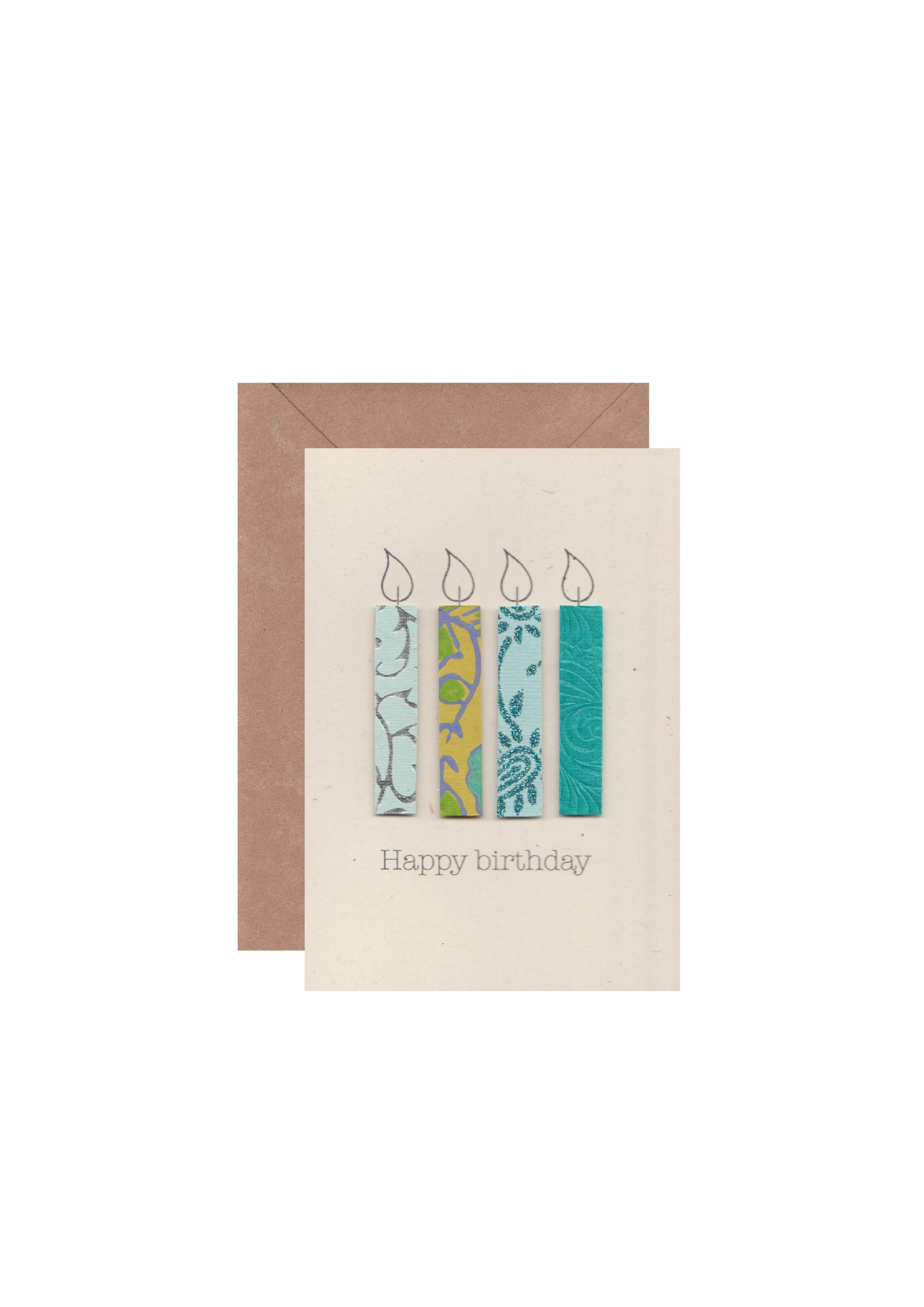 Colourful birthday candle card