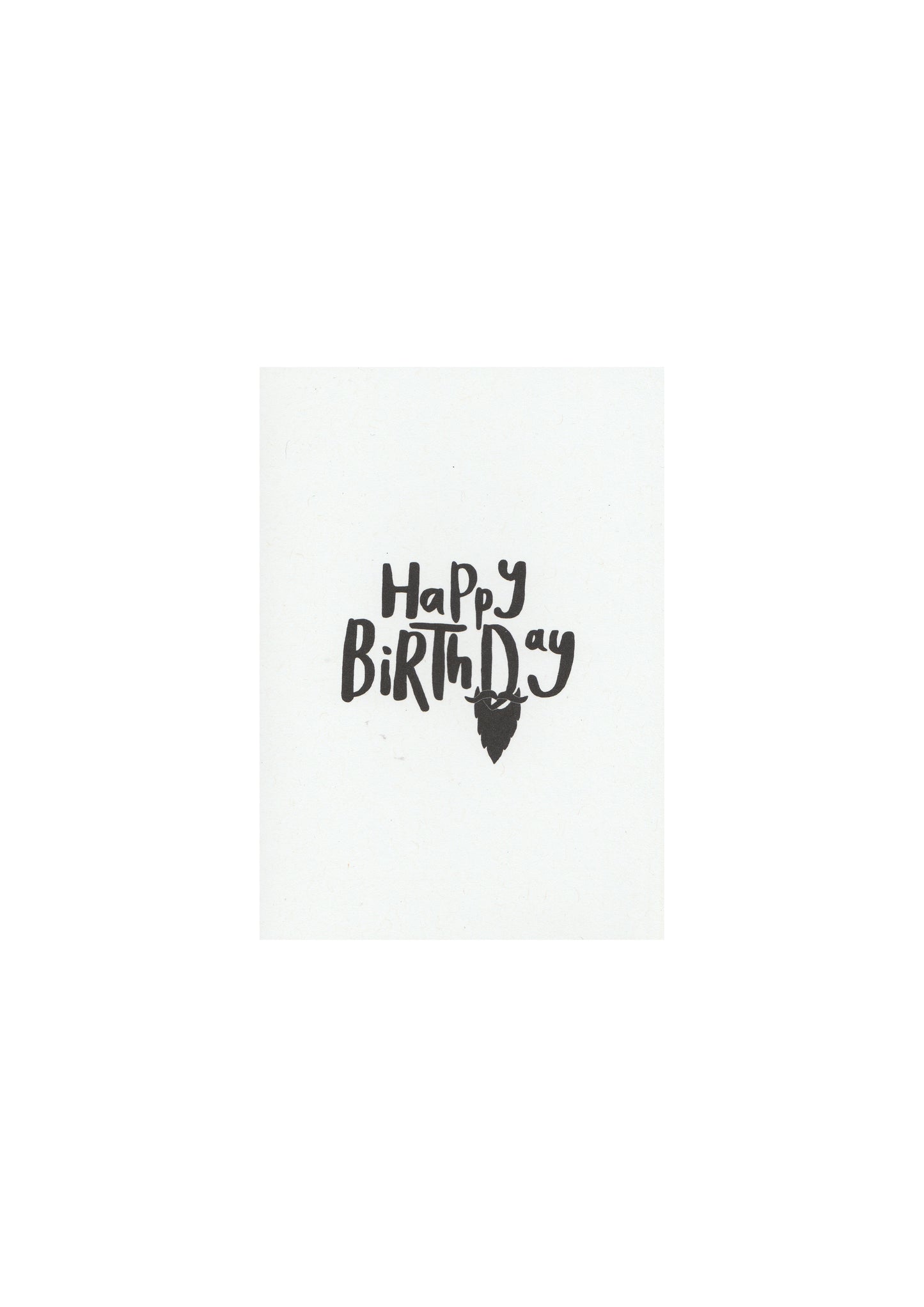 Personalised birthday beard card