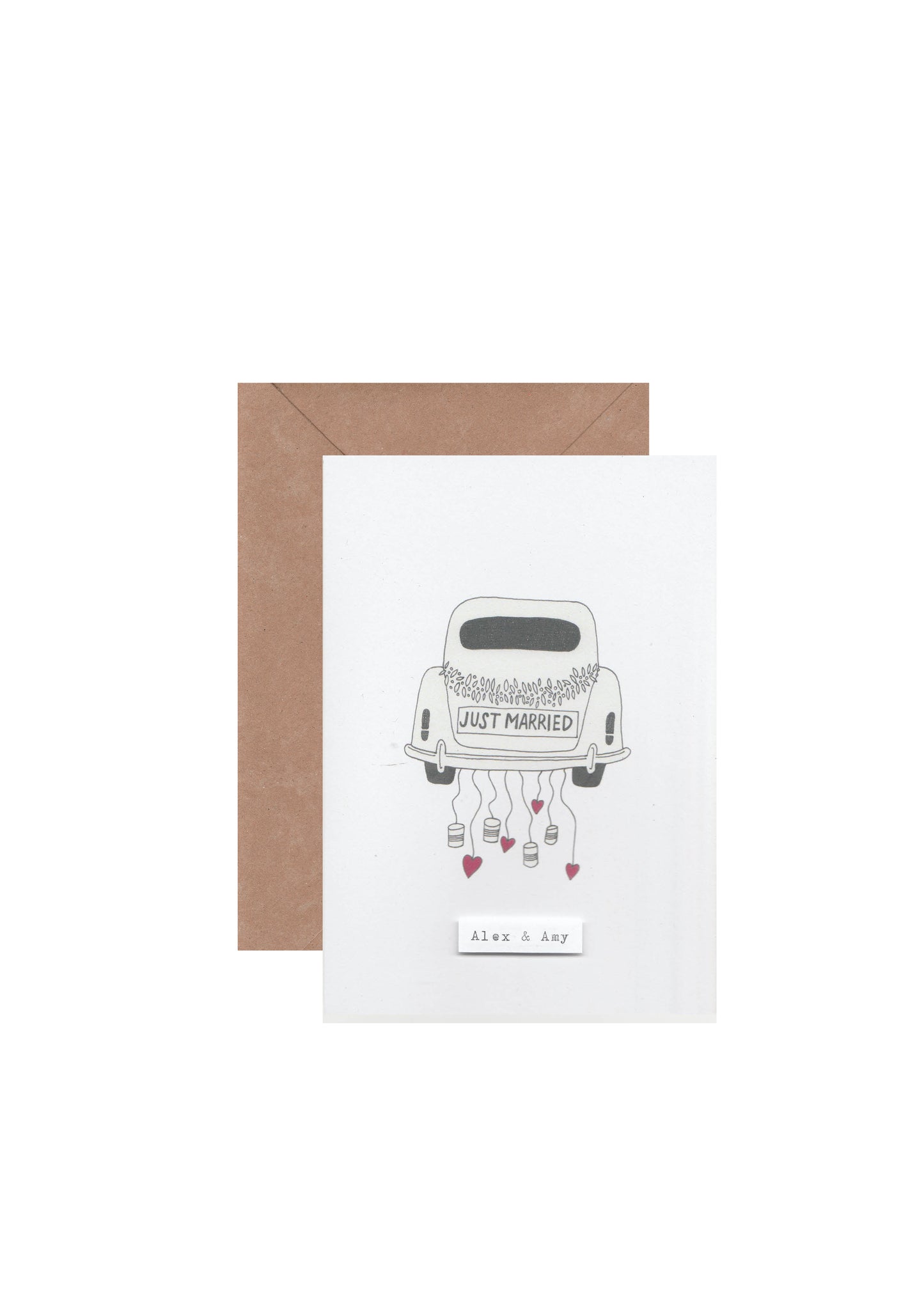 Personalised just married card