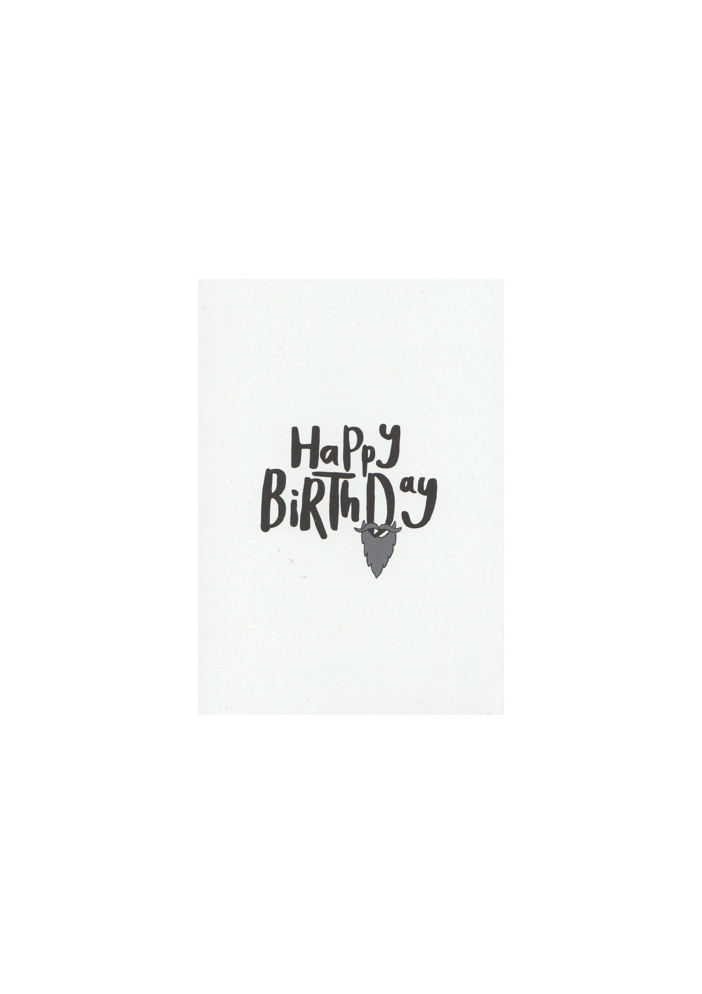 Personalised birthday beard card