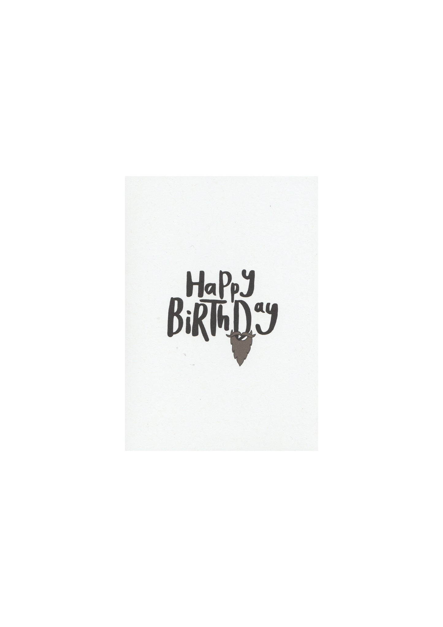 Personalised birthday beard card