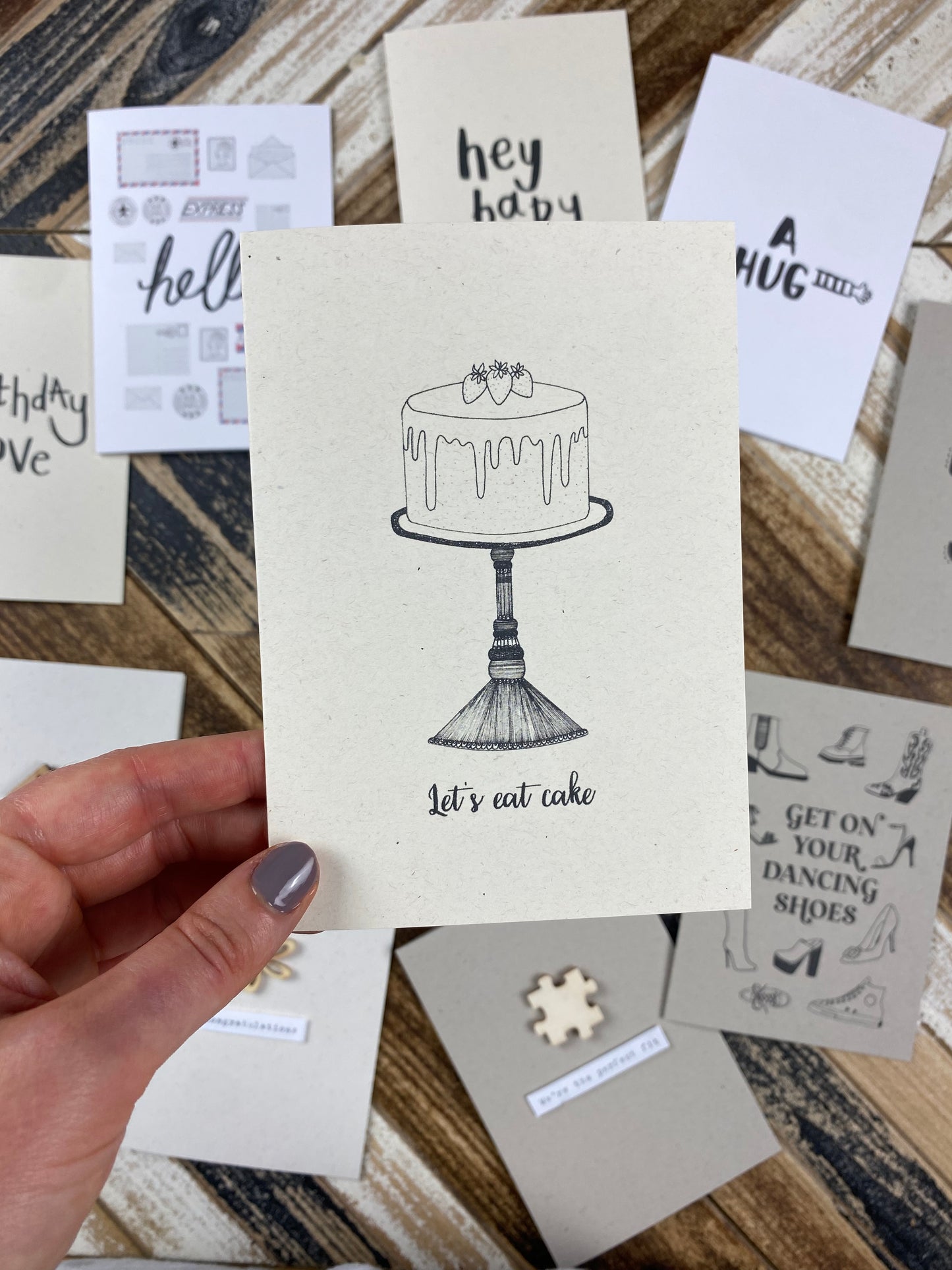 Let's eat cake greeting card