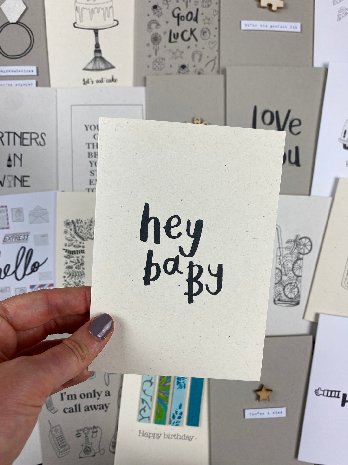 Hey baby greeting card