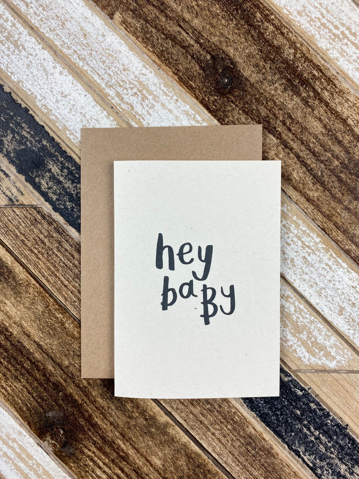 Hey baby greeting card