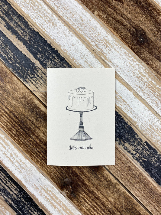 Let's eat cake greeting card