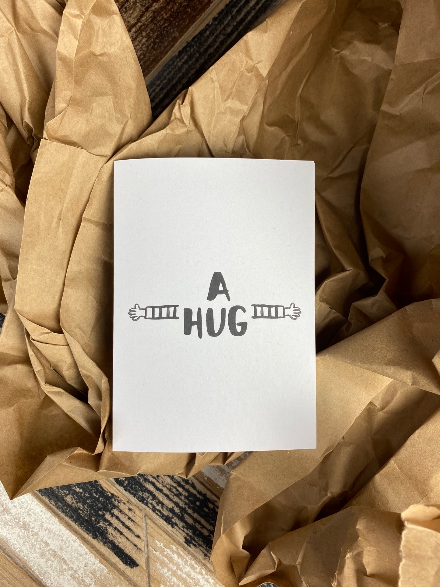 A hug card