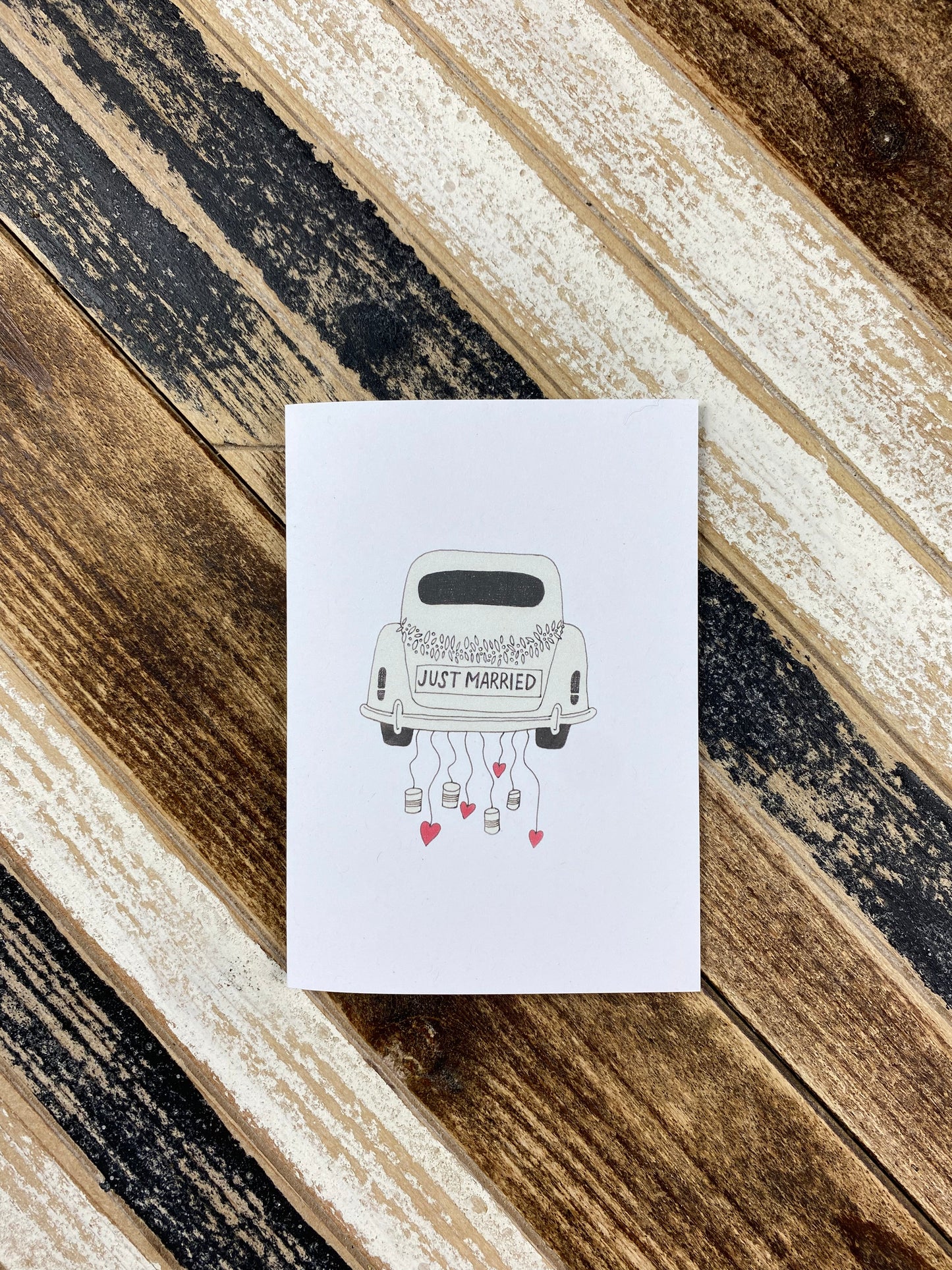 Personalised just married card