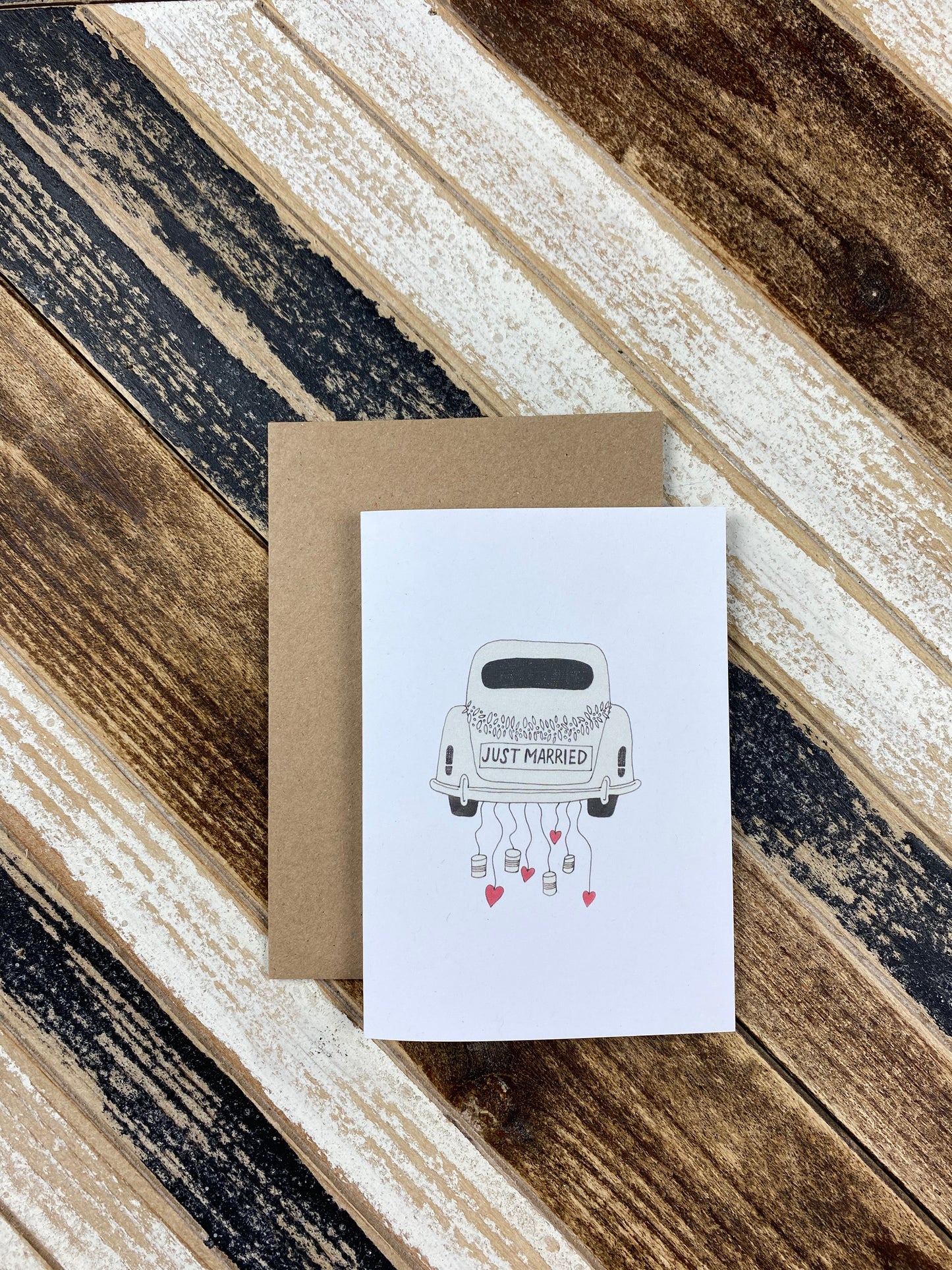 Personalised just married card