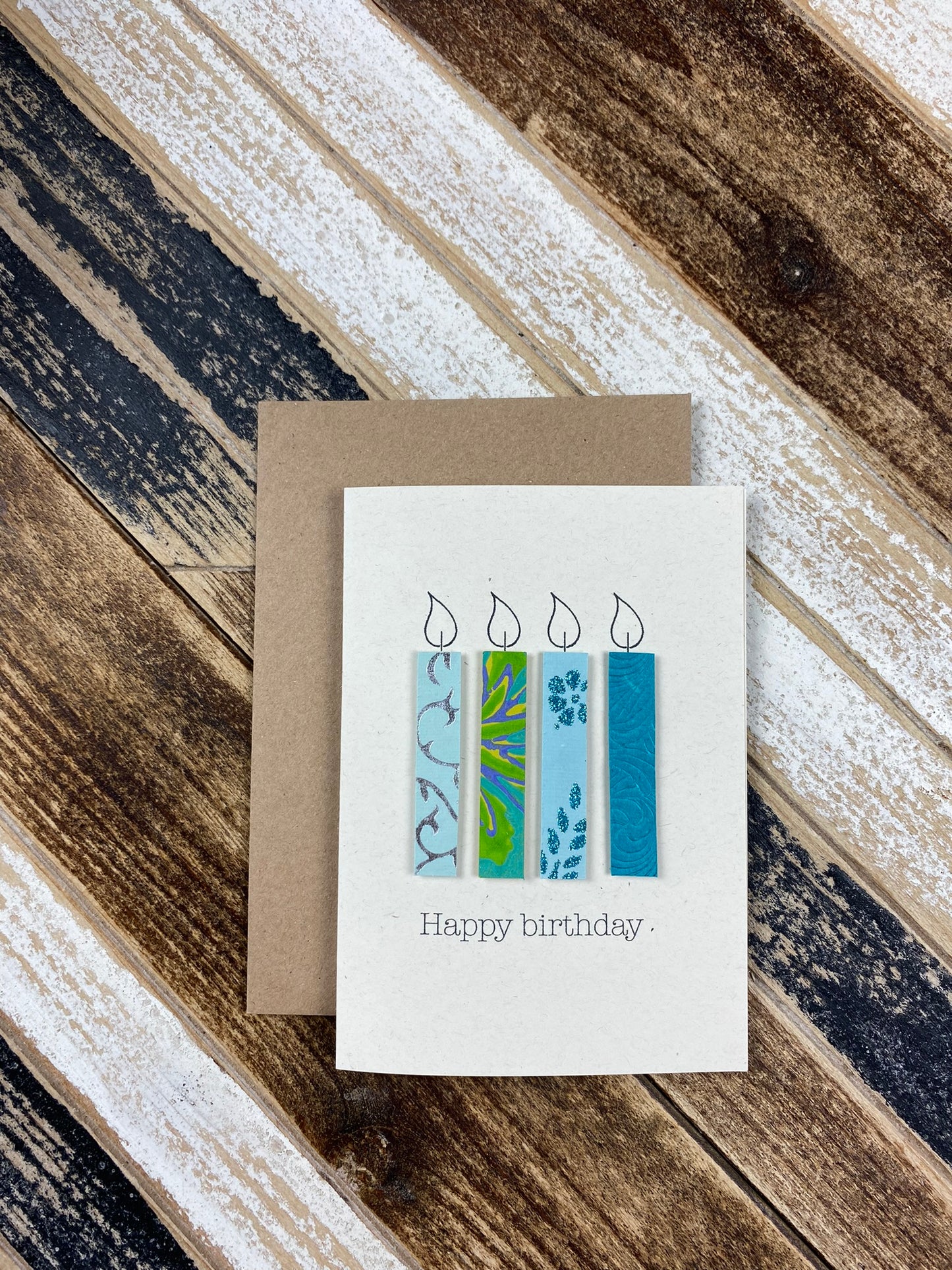 Colourful birthday candle card