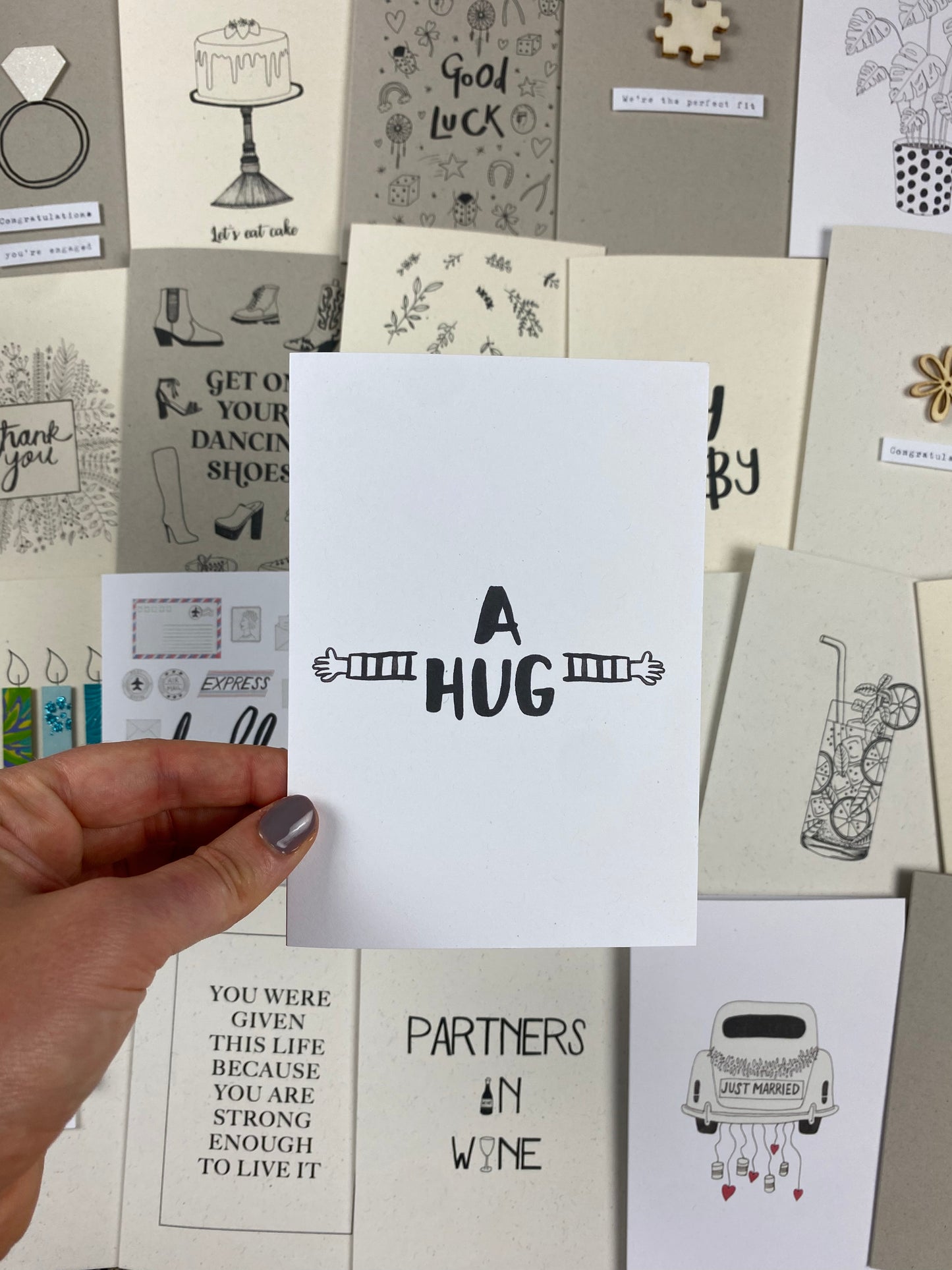 A hug card