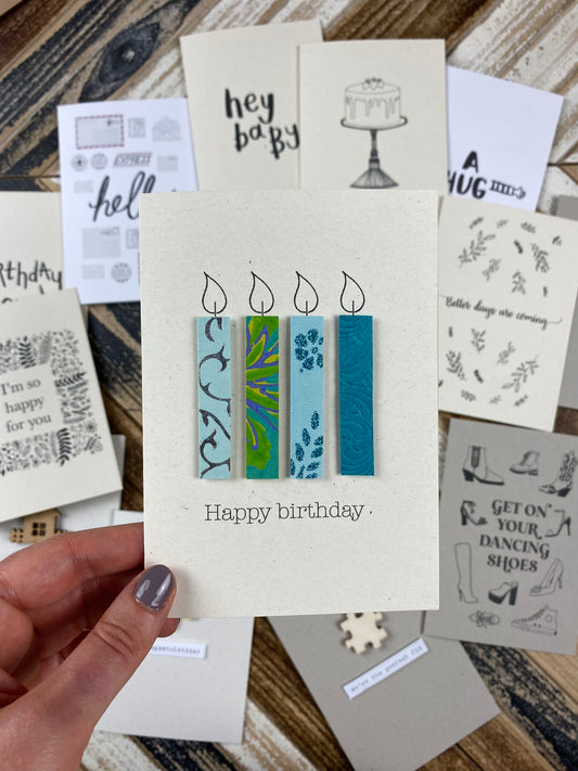 Colourful birthday candle card