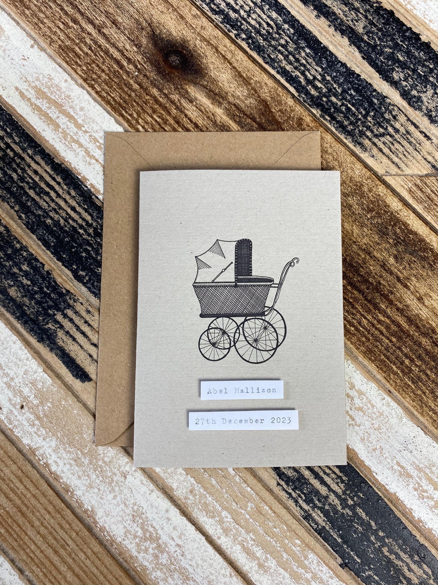 Personalised baby card