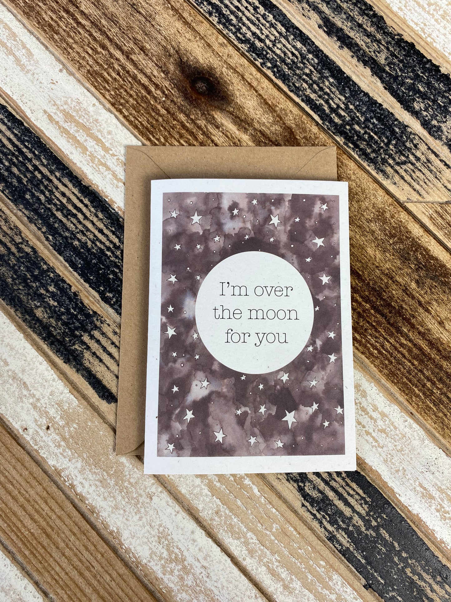 I'm over the moon card