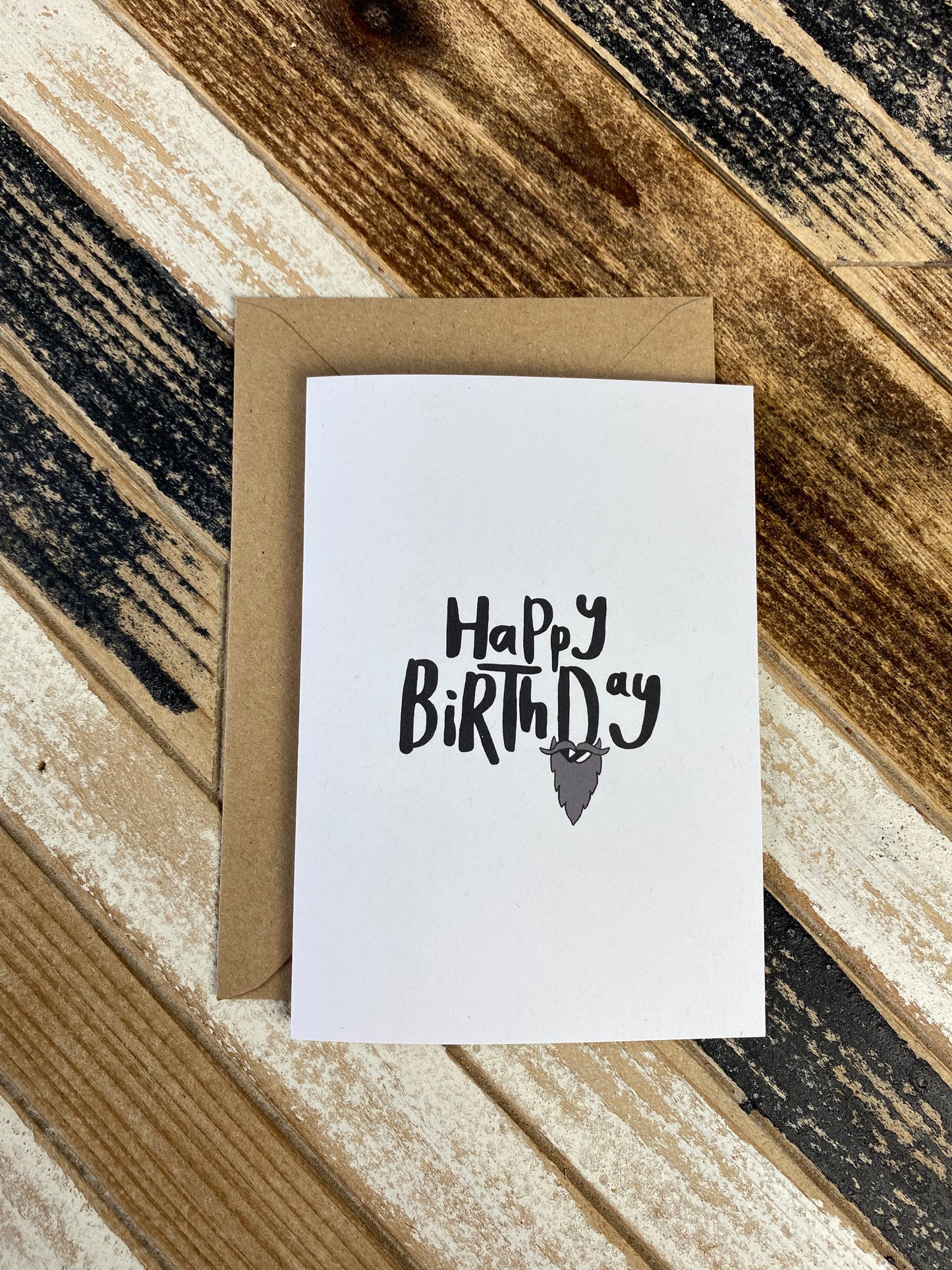 Personalised birthday beard card